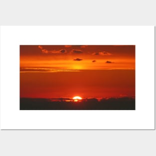 Red Sky Sunset Clouds Posters and Art